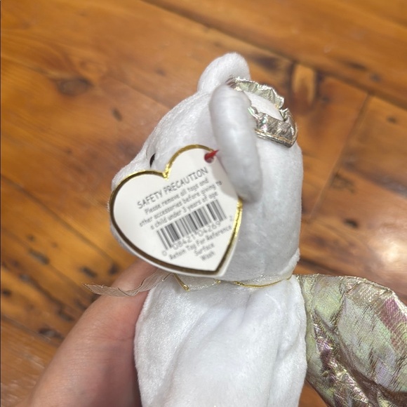 TY Beanie Baby Babies Angel Bear HALO 2 II 2000 Error Nose Brown - Picture 7 of 8